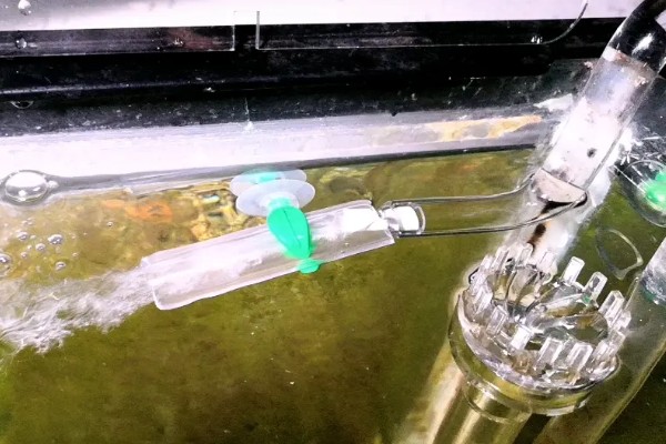 怎样使潜水泵变增氧泵,在出水口处安装一个壳型铁板